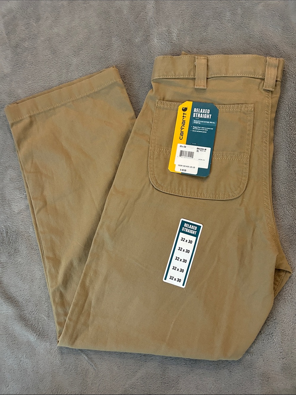 Carhartt Relaxed Straight Chinos in Khaki Tan